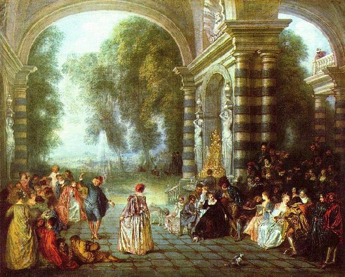 Jean antoine Watteau Das Ballvergnegen